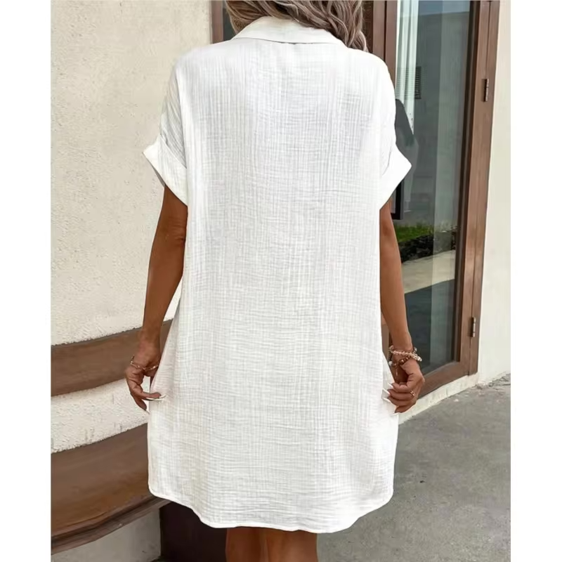 Women's Button-Down Linen Dress