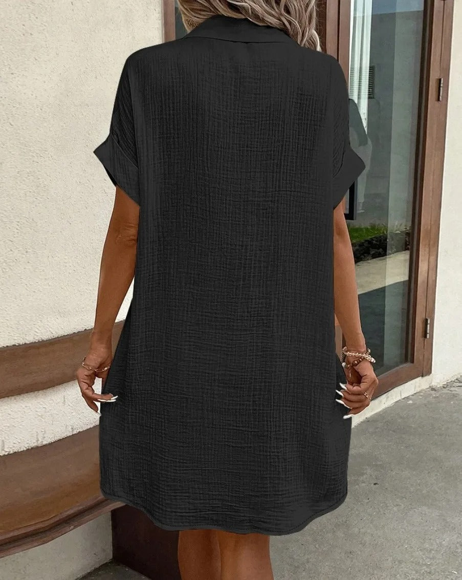 Women's Button-Down Linen Dress