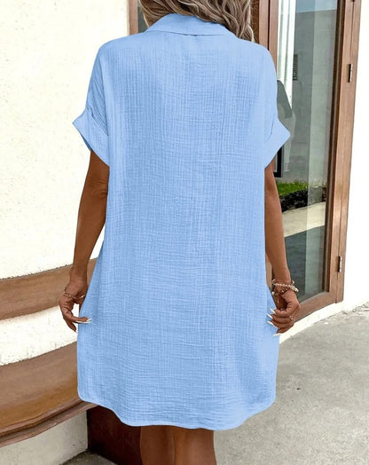 Women's Button-Down Linen Dress