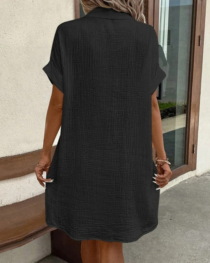 Women's Button-Down Linen Dress