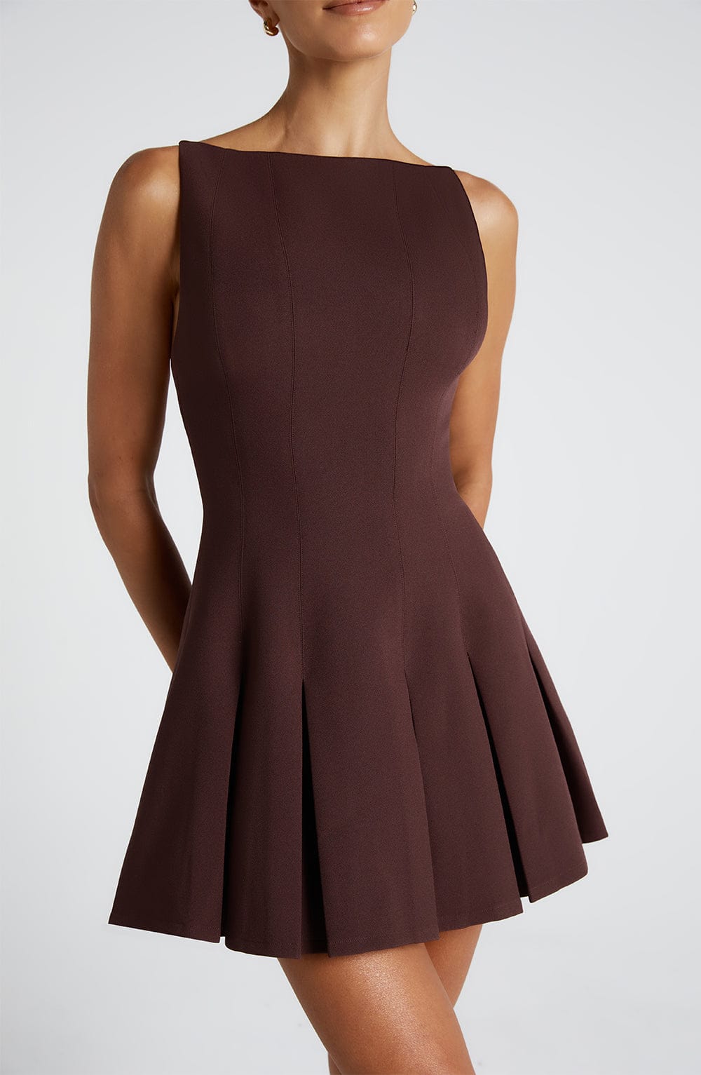 Rory Mini Dress - Taupe